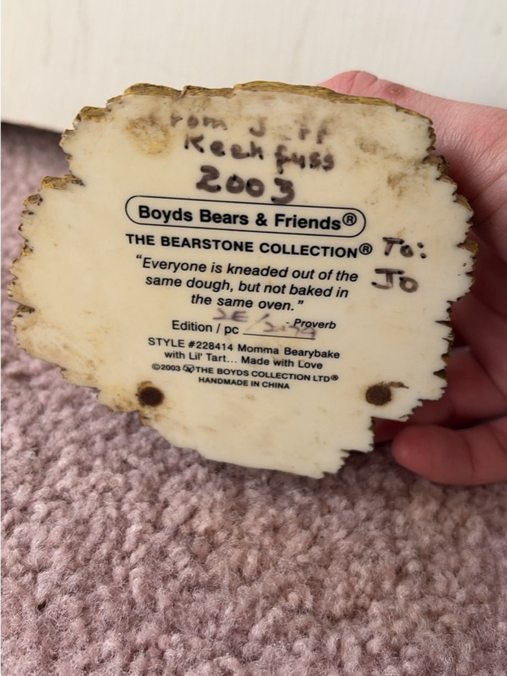 Boyd’s Bears & Friends Bearstone Collection - Picture 3 of 3